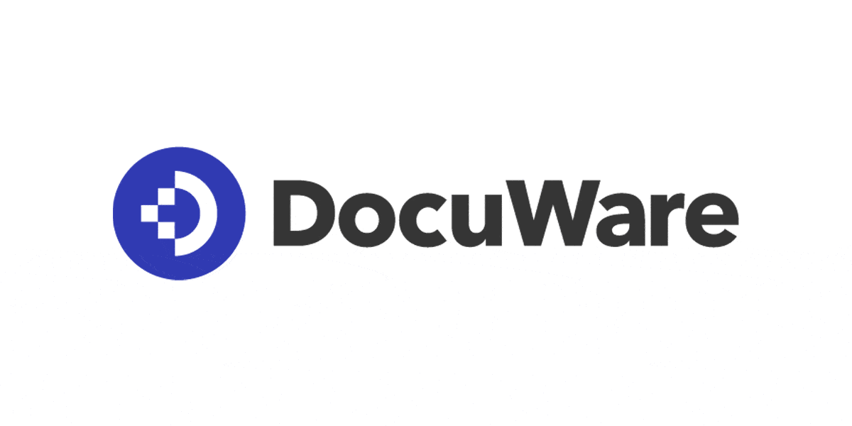 DocuWare logo on white background