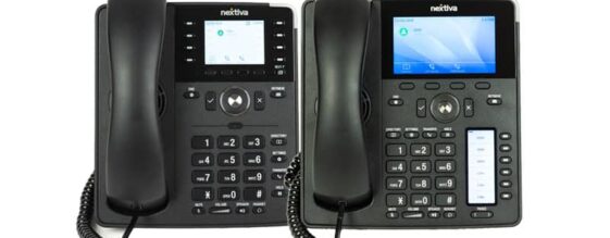 Two phones showing the different advantages of VoIP for business