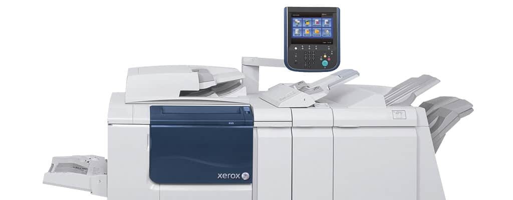 Xerox commercial printer on white background