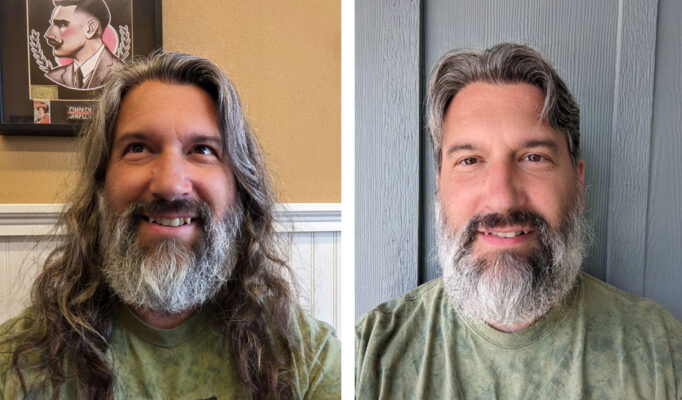 Tony before and after hair cut