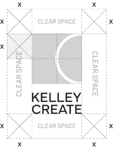 23-1207_KC_KelleyCreate_clearspace_L Cube_clearspace VERTICAL LOGO CLEAR SPACE