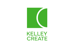 Kelley Create Logo SMALL CUBE LOCKUP IN KELLEY GREEN