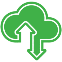 Cloud and IT Solutions Icon in Green