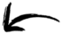 Arrow pointing down and left