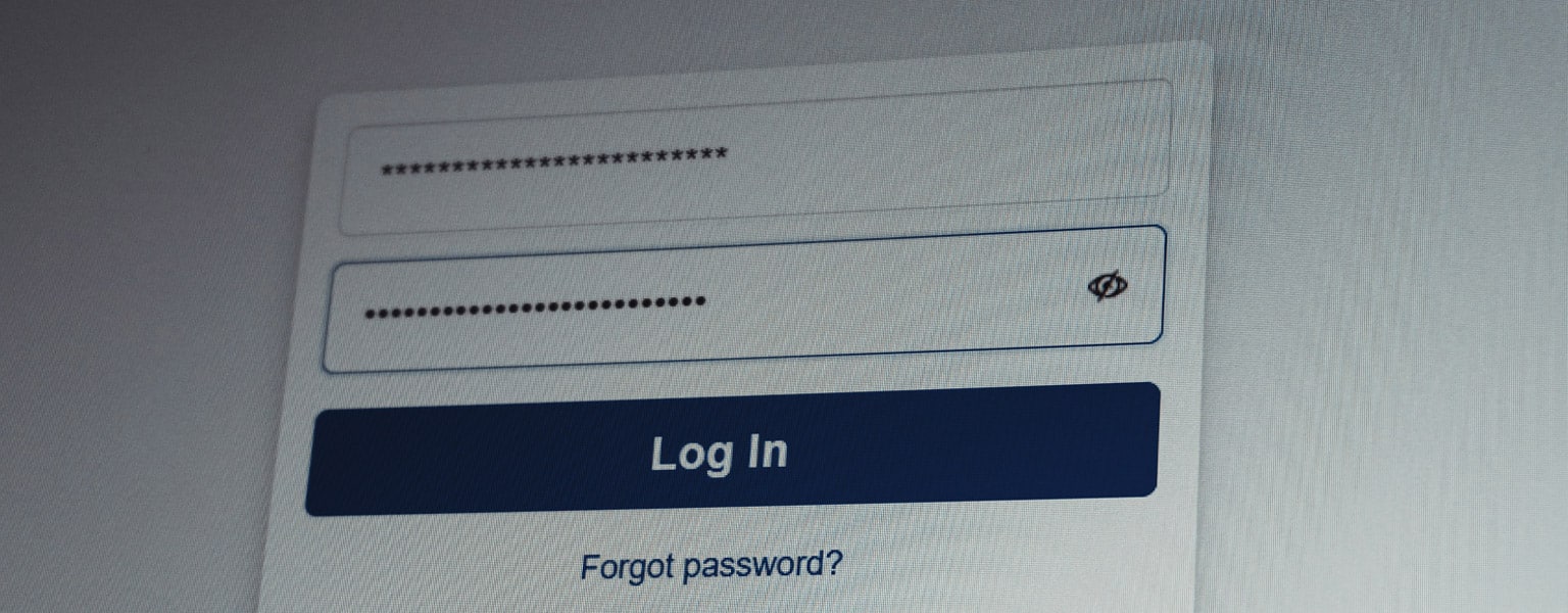 Password management best practices displayed on a computer monitor